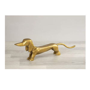 Sculpture d'animaux au design personnalisé en métal moderne fantaisie dorée - Product Image 4