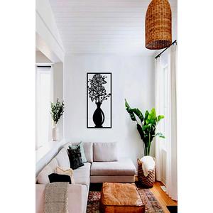 Elemento regalo in legno tagliato al Laser 45x25 Cm con cornice rettangolare a vaso singolo