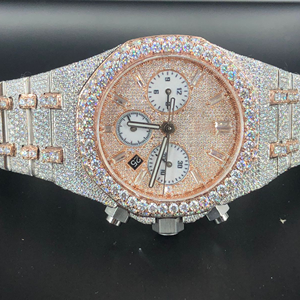 ยี่ห้อใหม่คุณภาพสูงคุณภาพดีที่สุดVVSเพชรMoissaniteนาฬิกาแฟชั่นเครื่องประดับIced Outนาฬิกาเพชร - Product Image 5
