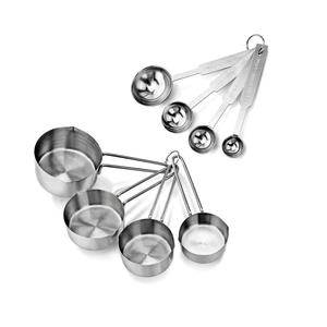 Juego de Tazas y Cucharas Medidoras de Acero Inoxidable, Tazas y Cucharas Medidoras de Acero Resistentes, 4 Cucharas Medidoras - Product Image 5