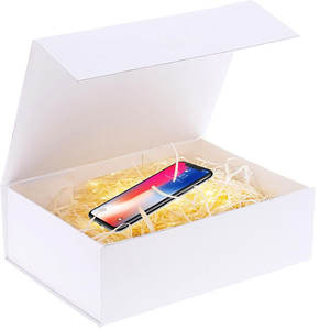 Caja de regalo blanca con tapa, Cajas de Regalo magnéticas de 7,8x7 X3.1 pulgadas, caja de propuesta de dama de honor para padrinos de boda con tapa magnética para bodas - Product Image 1