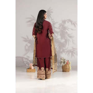 Traje de 3 Piezas Teñido con Hilo y Bordado KJP-43104 para Verano - Product Image 5