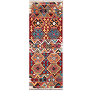 พรมกิลิมแบบดั้งเดิมของชาวอัฟกัน ไมมาณา ขนาด 212 x 79 ซม. ชุดพรมปูพื้นแบบดั้งเดิมของชาวอัฟกัน - Product Image 1