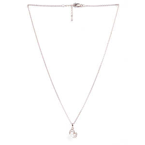 Pendentif Cœur en Or 14K avec Perle d'Eau Douce Adah, Chaîne Tendance, Diamant Taillé Coussin, Plaqué Rhodium, Or Rose, Motif Papillon et Fleur - Product Image 4
