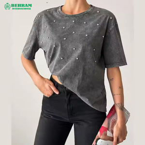 T-shirts fabriqués au Pakistan Service OEM Vente en gros T-shirts pour hommes Prix bas Respirant Durable noir Blanc Uni 100% Coton - Product Image 3
