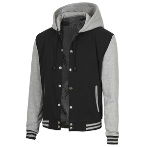 Veste de baseball matelassée à capuche en coton 100% de qualité supérieure pour hommes - Vêtements d'extérieur athlétiques pour un look décontracté et streetwear - Product Image 5