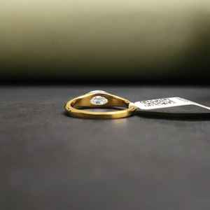 Adorable Anillo de Compromiso con Moissanita Corte Marquesa, Certificado IGI, con Engaste Pavé en Oro Sólido de 18K, para Regalo de San Valentín - Product Image 4