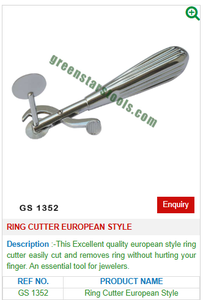 European Style <b>Ring</b> <b>Cutter</b> With Spare Blade Stainless Steel Emergency Jewelry Cutting Tool |Item No GS-1352 - Product Image 2