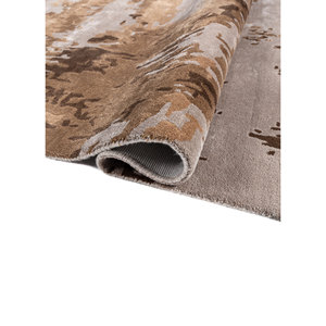 Genesis Hand Tufted <b>Wool</b> & Viscose Rugs Beige & <b>Brown</b> Abstract Pattern for Home Use-Tnq-4389 - Product Image 2