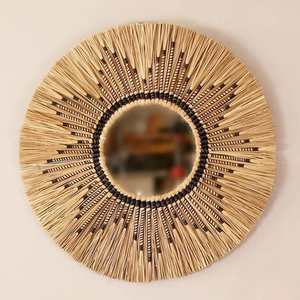 Diseño único Seagrass Espejo Decoración Espejo Colgantes de pared Decoración para el hogar Espejos de pared Decoración para el hogar Moderno Hecho en Vietnam - Product Image 1