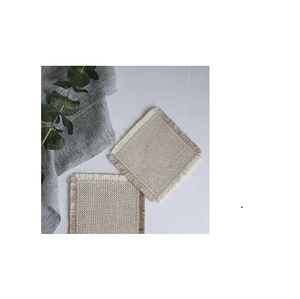 Posavasos de piedra de lino y algodón, manteles individuales, posavasos de taza de crema de tejido de melocotón para beber, tamaño impreso y personalizado bonito - Product Image 2