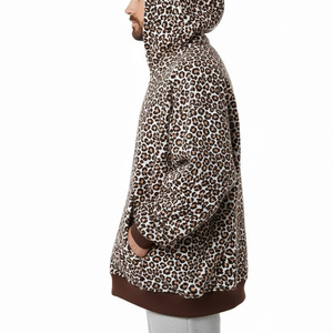 Fabrication professionnelle de sweats à capuche personnalisés à imprimé léopard pour hommes, design très demandé, sweats à capuche à imprimé léopard pour hommes en faible MOQ - Product Image 5
