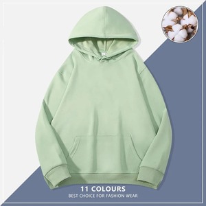 Sweat à capuche de haute qualité pour hommes avec logo brodé personnalisé coupe ample automne pull en coton Style Hip Hop hauts pour l'hiver - Product Image 4