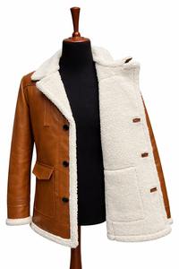 Chaqueta Bomber de Cuero con Forro de Piel de Oveja para Hombre, Modelo 2026, Relleno de Algodón, Diseño Nuevo y Moderno, Todas las Tallas - Product Image 6