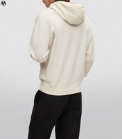 Premium ağır polar çevre dostu yıkanmış fermuar-up Hoodie Minimalist kontrast iç astar kanguru cep İpli kaput