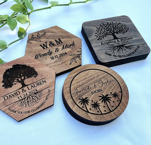 Posavasos de madera para decoración de hotel de lujo, Juego de 4 posavasos de madera para Decoración de mesa o cabina - Product Image 6