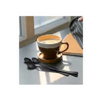 Cuchara de café de acero inoxidable, 2,5 ml, 5ml, 7,5 ml, 15ml, 30ml, cuchara medidora de café de acero con espejo, producto a la venta
