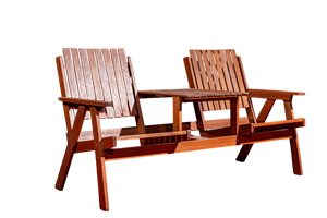 Banc de jardin personnalisé en bois massif de style farmhouse moderne, 2 places, écologique, durable, résistant à l'eau, pour usage extérieur, patio, parc, hôtel - Product Image 3