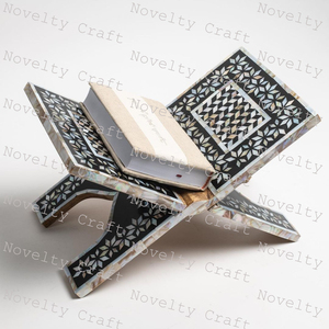 Islamic Quran Holder with Mother of Pearl Stand Cross Flower Angel Love for Eid for Giveaway Gifts at Islamic Gifts Center - Product Image 3