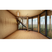 HN02 Design moderne, haute qualité, matériau en bambou préfabriqué industriel, garantie 5 ans, bungalow de 50 m², 40HC, respectueux de l'environnement