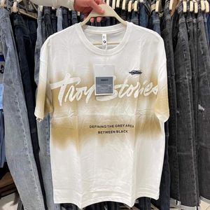 T-shirt pour homme en coton tricoté 100% premium avec logo imprimé personnalisé - Service OEM/ODM Manches courtes Col rond - Product Image 3