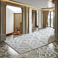 Tapis en polyester à poils moyens, uniques et magnifiques, faits à la main, antidérapants, avec envers en jute, épaisseur 10 mm, rembourrés, réversibles et lavables