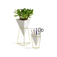 HOME pots de fleurs décoratifs nodic grands pots de fleurs ronds dorés pots d'intérieur argentés pour arbre plante artificielle