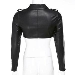 Chaqueta Bomber Corta para Mujer, Profesional, Negra, de Lana y Algodón, Impermeable, Resistente al Viento, Gruesa, con Detalles Desmontables, para Otoño - Product Image 4