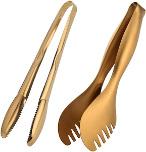 Logo personnalisé pince à salade en acier inoxydable dîner Restaurant ensemble d'accessoires décoratifs produit le plus vendu - Product Image 6