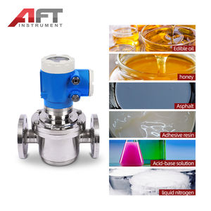 عداد تدفق بترس بيضاوي عالي اللزوجة للسوائل مثل الكيروسين والديزل، تصميم مدمج مع وصلة شفة وشاشة LCD - Product Image 3