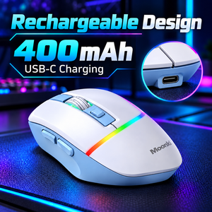 Souris de jeu sans fil rechargeable RGB M96 avec 6 boutons et capteur PAW3212 - Product Image 6