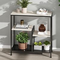 Table console en métal plaqué or à 2 niveaux avec un design moderne élégant, personnalisable pour l'entrée, l'hôtel ou la décoration du salon