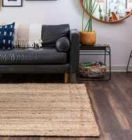 Tapis et ensemble de zone de jute naturel de taille personnalisable faits à la main chemin tressé de Style ferme rustique pour le salon