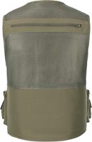 Gilet d'été respirant en maille pour homme, décontracté, multi-poches, vert olive, idéal pour le travail en extérieur, la chasse, la pêche, les voyages et la photographie