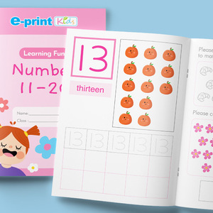 แบบฝึกหัดคณิตศาสตร์สำหรับเด็กเล็ก ตัวเลข 11-20 - Product Image 1