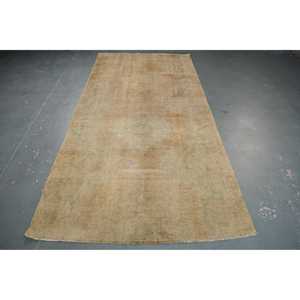 Alfombra Vintage Grande de 4.6x9.8 pies (141x299 cm), Alfombra Turca Abstracta Marrón - Product Image 1