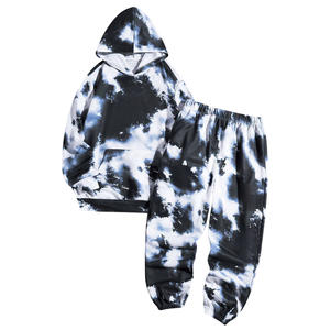 Conjunto de sudadera con capucha para hombre y mujer colorido Tie-Dye-Ropa de calle cómoda - Product Image 1