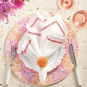 Impresionante mantel Individual de concha de Capiz perla Madre, plato pintado a mano bohemio para centros de mesa de boda, decoraciones de mesa Vietnam - Product Image 3