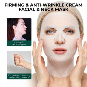 Mascarilla Facial y de Cuello 2 en 1 con Vitamina C, Revitalizante, Blanqueadora e Hidratante, Antiarrugas, Antienvejecimiento, para Todo Tipo de Piel, Venta Directa de Fábrica - Product Image 1
