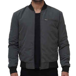 Chaqueta Bomber de Calle de la Mejor Calidad, Cómoda, Nueva, Elegante, Color Gris, Chaqueta Bomber para Hombre, Gran Venta - Product Image 1