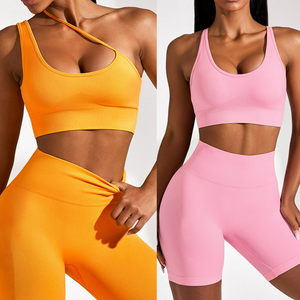 Meilleur ensemble de yoga design Ensemble de yoga sans manches Nouveau design Ensemble de yoga léger de haute qualité pour femmes Disponible en différentes couleurs - Product Image 2