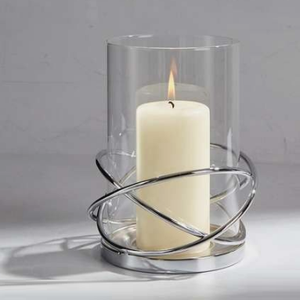 New Look Metal Glass Hurricanes <b>Candle</b> <b>Holder</b> With Silver Finishing <b>Candle</b> <b>Stick</b> <b>Holder</b> Home Villa - Product Image 1
