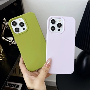 Coque de téléphone en silicone liquide de couleur unie tendance en gros, bleu, design élégant et luxueux, protection antichoc pour A50 - Product Image 4