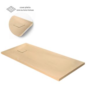 Vassoio doccia in marmo in resina olmo Beige 4 cm x Box doccia 120 x70 xh4 cm confezione 1-accessorio per bagno doccia - Product Image 3