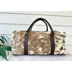 Best Manufacturing Travel Use Leather Cowhide Duffle <b>Bag</b> Durable Material Leather Cowhide Duffle <b>Bag</b> <b>For</b> <b>Sale</b> - Product Image 3