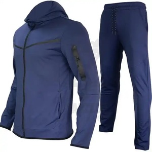 Ensemble de survêtement décontracté pour hommes en gros, ensemble deux pièces, impression de logo personnalisée, sweat-shirt pour hommes et pantalon de survêtement empilé - Product Image 5