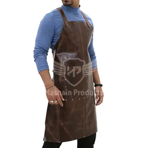 New Premium Quality custom label cheap price comfortable size hot sales factory made personalized logo Genuine Leather Apron