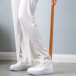 Shoehorn ด้ามยาวทำจากไม้, ที่ใส่รองเท้าด้ามจับยาวแม่เหล็กช้อนฮอร์นสำหรับใส่รองเท้ารองเท้ารองรับได้ง่ายขึ้น - Product Image 4