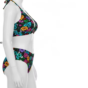 Bikini de poliéster Spandex con estampado digital, ropa de playa, traje de baño de dos piezas elástico de secado rápido para mujer, traje de baño y playa de verano - Product Image 4