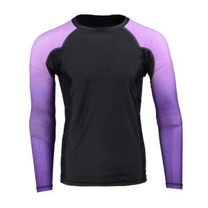 Premium Quality Custom Logo Long Sleeve Rash Guard Quick Dry Eco-Friendly Breathable Gym Training Athlete Gear BJJ MMA Men's - Product Image 1